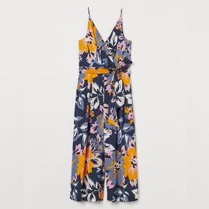 H&M Floral Women's Jumpsuit - Black, Orange, Pink
